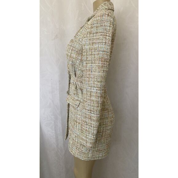 NWOT Jason Wu Jacket Coat Boucle Tweed Cream Double Breast Blazer Sequin… - Picture 7 of 10